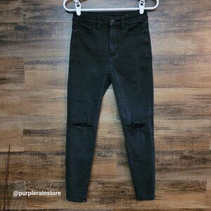 American Eagle Jeans 2 S Jegging Super Hi Rise Next Level Stretch Black Wash